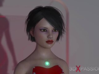 Marvelous секс фільм в простір станція 3d dickgirl грає з a чарівна підліток