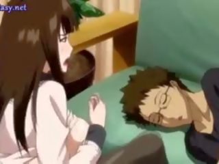 Anime jalang dengan curvy pantat/ punggung mendapat menjilat