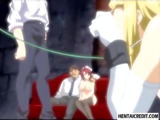 Atado hasta hentai blondie consigue torturado y follada